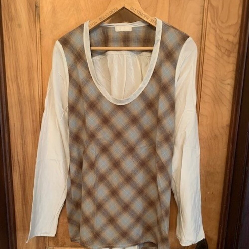 CP Shades Plaid Shirt Cotton/Cotton Silk L